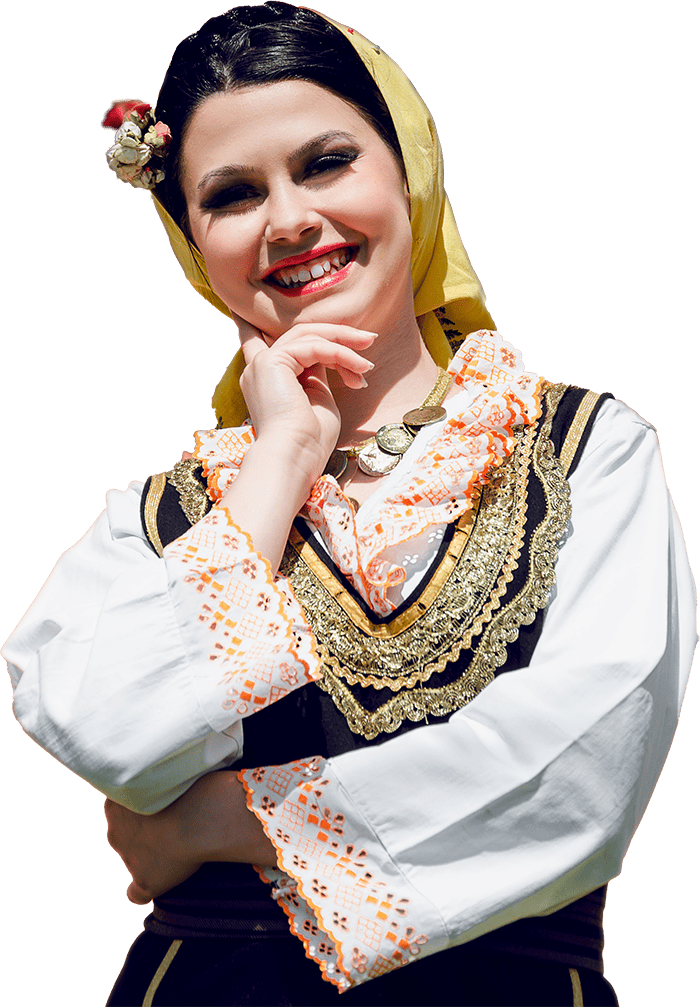 Serbische Folklore Tänzerin